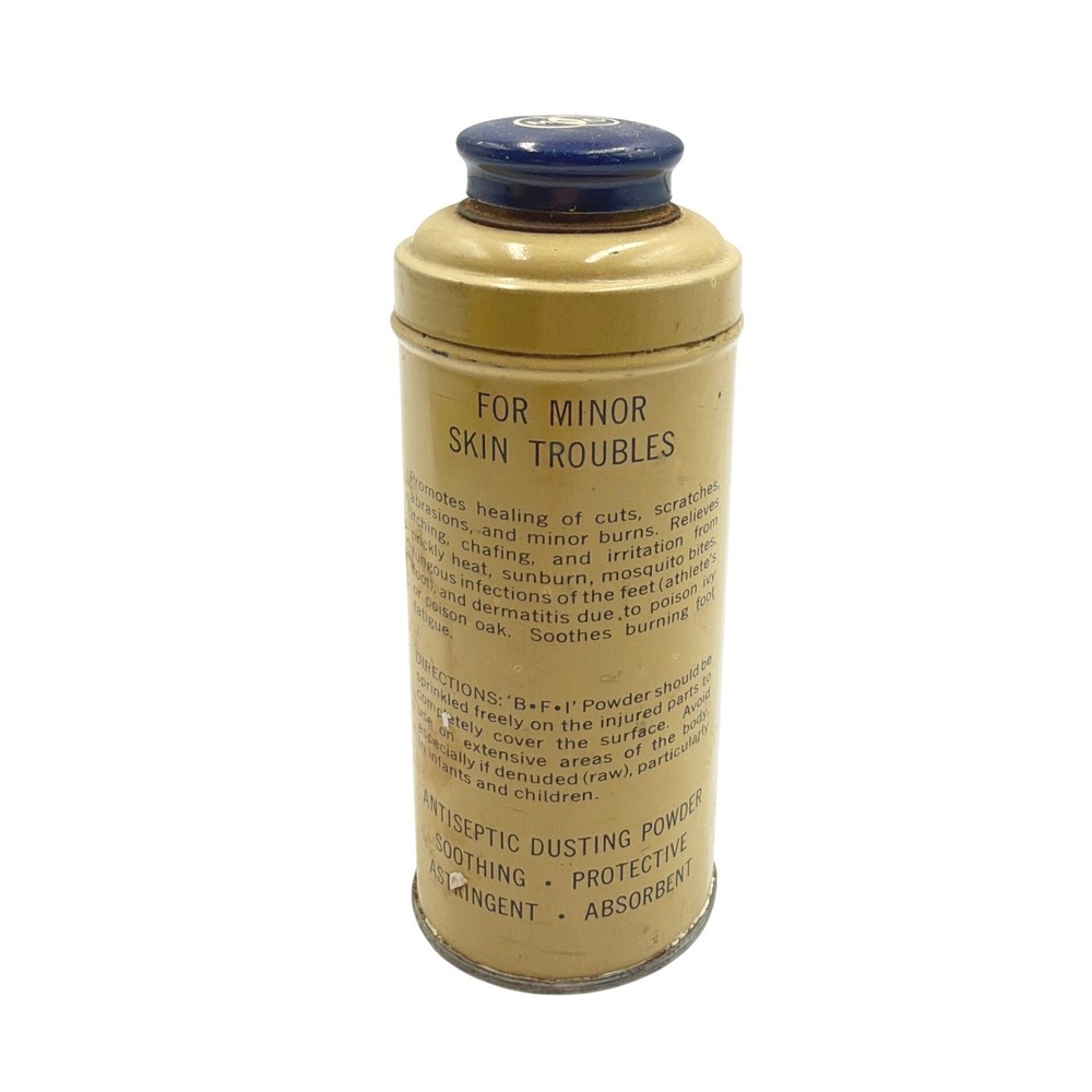 Merck Sharp &‎ Dohme BFI Antiseptic First Aid Powder Tin Has Some Content 1.25oz - Picture 3 of 7